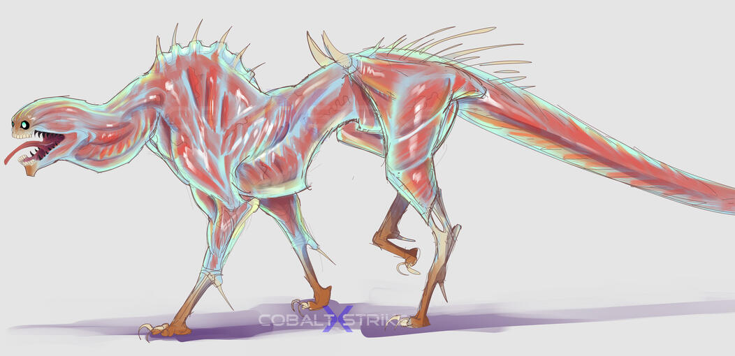 Alien creature with rendered materials Alien creature with rendered materials